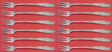 Stradivari by Wallace Sterling Silver Cocktail Fork Set 12 pcs 5 1/2"