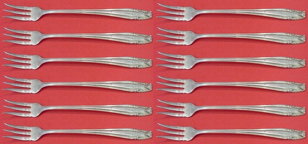 Stradivari by Wallace Sterling Silver Cocktail Fork Set 12 pcs 5 1/2"