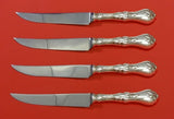 Violet by Whiting Sterling Silver Steak Knife Set 4pc HHWS Custom Made 8 1/2"