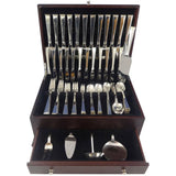 Gold Tip by Gorham Sterling Silver Flatware Set Service 101 Pcs Modernism