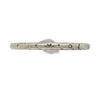 18k White Gold Wedding Band Ring Jewelry with Dot Design Size 6.25 (#J5900)
