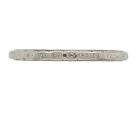 18k White Gold Wedding Band Ring Size 6.5 Jewelry (#J7283)