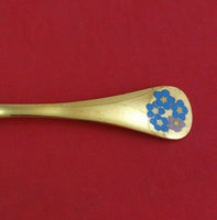 Georg Jensen Sterling Silver Annual Spoon Vermeil Enamel with Flowers 1983 6"