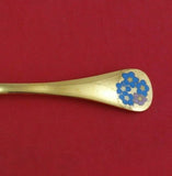 Georg Jensen Sterling Silver Annual Spoon Vermeil Enamel with Flowers 1983 6"