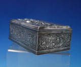 Dutch .833 Silver Box with Repoussed Street and Pastoral Scenes (#5375)