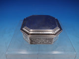Crichton Bros LAC English Estate Sterling Silver Box Engraved Birds London #6509