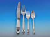 Acorn by Georg Jensen Sterling Silver Flatware Service 6 Dinner Set 48 Pieces