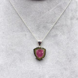 Sterling 10.50ct Watermelon Genuine Natural Tourmaline Crystal Pendant (#J6171)
