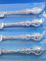 Du Barry by International Sterling Silver Steak Knife Set 4pc Texas Sized Custom