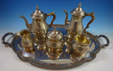 Kensington by Gorham Sterling Silver Tea Set 6pc with "D" Monogram (#1188)