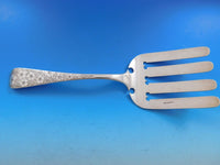 Brite-Cut by T. Wilson Sterling Silver Asparagus Fork with Flowers 10 1/8"