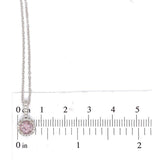 14k Gold .58ct Pink Genuine Natural Morganite Pendant with Diamond Halo (#J6469)