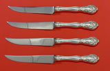 Chateau Rose by Alvin Sterling Silver Steak Knife Set 4pc HHWS Custom 8 1/2"