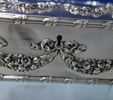 Cupid by Howard Sterling Silver Cigar Box Cupids Swags of Flowers #1369B (#5589)
