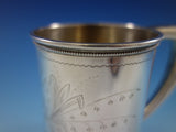 Whiting Sterling Silver Baby Child's Cup Mug w/ Bleeding Hearts #151J Dated 1875