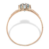 10k Yellow Gold Victorian .60ct Genuine Natural Aquamarine Ring Size 6 (#J7157)