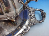 Grande Baroque by Wallace Silverplate Tea Set 4pc with Tray (#8643) Lovely!