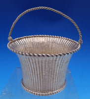 Jones Ball and Poor Coin Silver Basket with Handle 3 1/8" x 5" 7.41 ozt. (#8312)