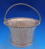 Jones Ball and Poor Coin Silver Basket with Handle 3 1/8" x 5" 7.41 ozt. (#8312)