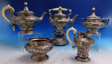 Athenic by Gorham Sterling Silver Tea Set 5pc (#8698) Fabulous!