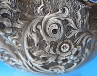 Floral by Whiting Sterling Silver Fruit Bowl #1797H 4 1/4" x 10 1/2" (#7534)