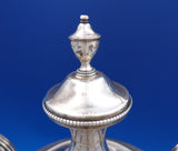 Sterling Silver Samovar w/ Square Pedestal Base Beaded Border Ball Feet (#7392)