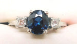 14k Gold 2.04 Carat Genuine Natural Blue Sapphire and Diamond Ring (#J3876)