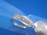 Rose Point by Wallace Sterling Silver Baby Spoon Bent Handle 3 1/2" Custom