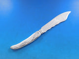 Lap Over Acid Etched by Tiffany Sterling Silver Fish Knife Two Fish Weeds 7 7/8"