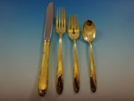 Madeira Gold by Towle Sterling Silver Flatware Set For 8 Service Vermeil