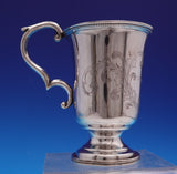 Tifft and Whiting Coin Silver Baby Cup Footed with Engraved Scrollwork (#9080)