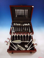 English Gadroon by Gorham Sterling Silver Flatware Set 8 Service 80 Pcs "H" Mono