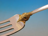 Grande Baroque Gold Accent by Wallace Sterling Silver Flatware for 8 Set 45 pcs