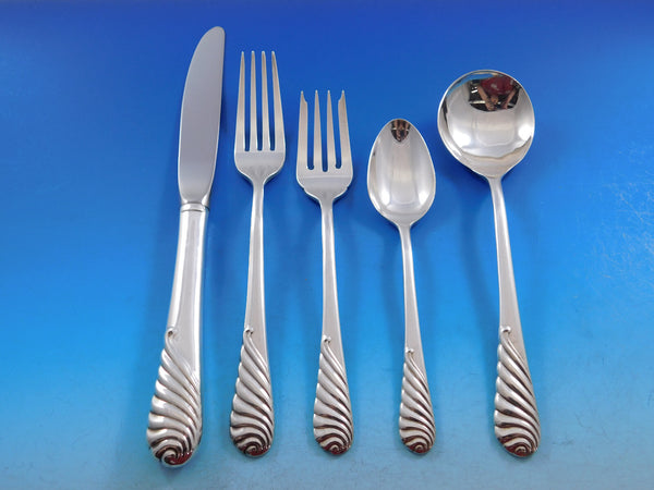 Sea Sculpture by Gorham Sterling Silver Flatware Set for 12 Service 66 pieces