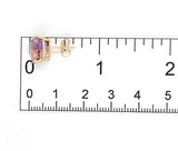 14k Yellow Gold Genuine Natural Ametrine Cushion Cut Stud Earrings (#J7291)