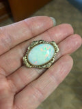 10k Yellow Gold Large Genuine Natural Opal Pin (#J5309)