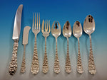 Baltimore Rose by Schofield Repousse Sterling Silver Flatware Set Service 106 pc