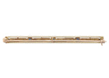 14k Yellow Gold Genuine Montana Sapphire Bar Pin Gillouche Engraving (#J6876)