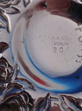 Repousse by Kirk Jam Jelly Jar with Cut Crystal and Sterling Silver Lid  (#0796)