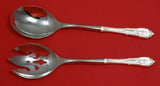 Rose Point by Wallace Sterling Silver Salad Serving Set Pierced Custom 10 1/2"