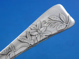 Lap Over Acid Etched Tiffany Sterling Silver Spade Server GW Poinsettia 10 3/8"