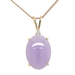 14k "Grade A" 36.74 Carat Lavender Jadeite Jade Pendant w/Report (#J6723)