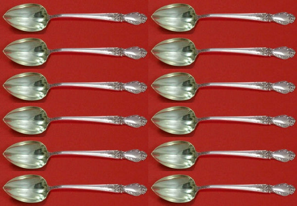 Brocade by International Sterling Silver Grapefruit Spoon Custom Set 12pc 6"