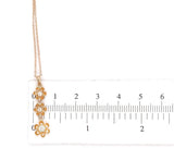 10k Yellow Gold Lavaliere Buttercup Pendant w/ Genuine Natural Diamonds (#J6427)
