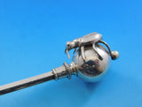Ball End by George Sharp Sterling Silver Macaroni Server Bright-Cut w/Bug 11"