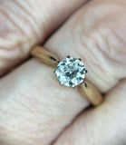 14k Gold Antique 1/2 Carat European Cut Genuine Natural Diamond Ring (#J5352)