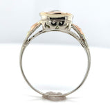 14k White Gold 3.24 Carat Cushion Cut Genuine Natural Peridot Ring (#J6551)