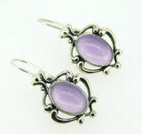 Georg Jensen Sterling 2019 Lilac Genuine Natural Quartz Earrings Jewelry #J4347