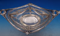 English Victorian Sterling Silver Fruit Bowl London 1889 Harris Pierced (#7439)
