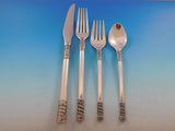 Aegean Weave Plain by Wallace Sterling Silver Flatware Set for 8 Service 44 pcs